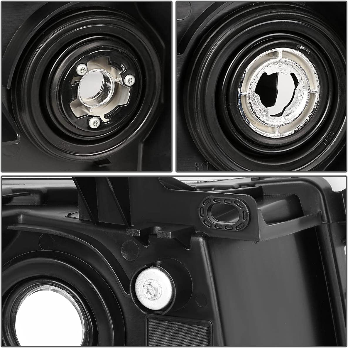 DNA Motoring HL-OH-034-CH-AM Headlight Assembly (Driver and Passenger Side) - JSI Racing 