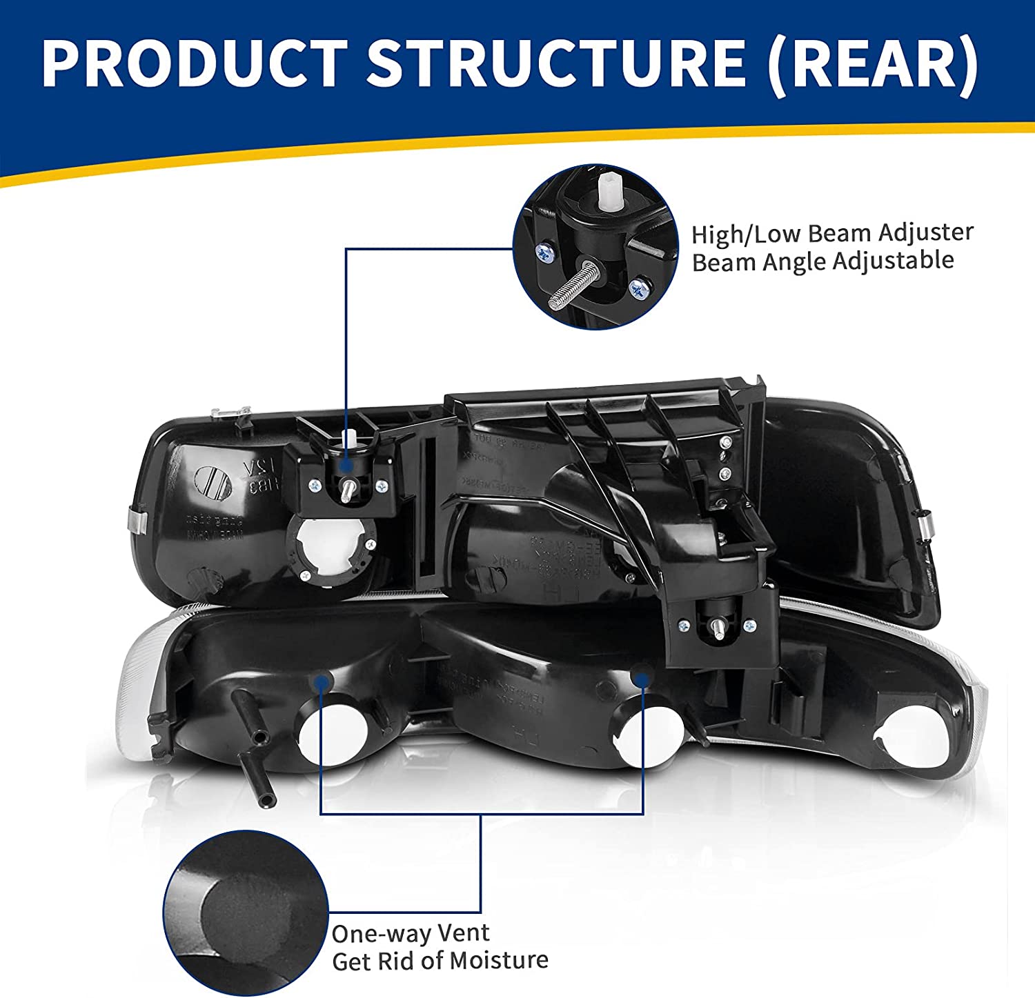 Autosaver88 Headlights Assembly Compatible With 19992002 Chevrolet Silverado 20012002 1500 2500 1500hd 2500hd 3500 20002006 Tahoe Suburban Lights In Bumpers - JSI Racing 