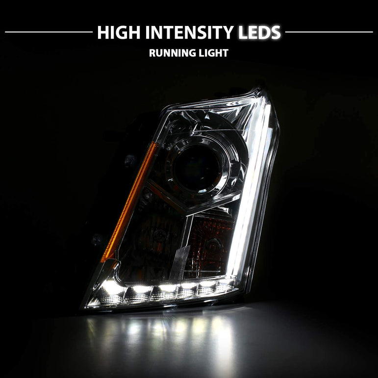Amerilite Chrome Projector Replacement Headlights LED Boards For 20102016 Cadillac Srx Version Only Passenger And Driver Side - JSI Racing 