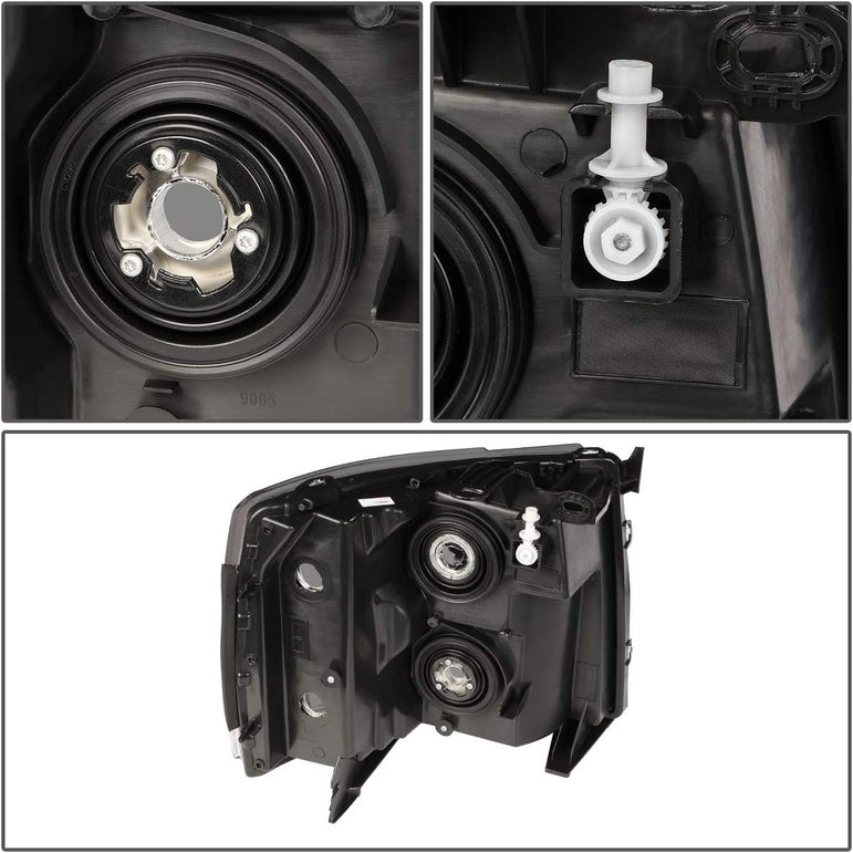 Dna Motoring Hlohcsil07smam Smoke Lens Amber Headlights Compatible With 0713 Silverado 1500 - JSI Racing 