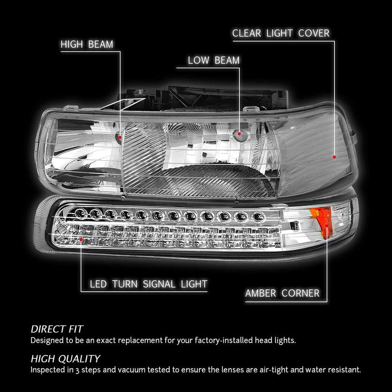 Adn Motoring Hlohcs994psmab Driver And Passenger Side Headlight Assembly - JSI Racing 