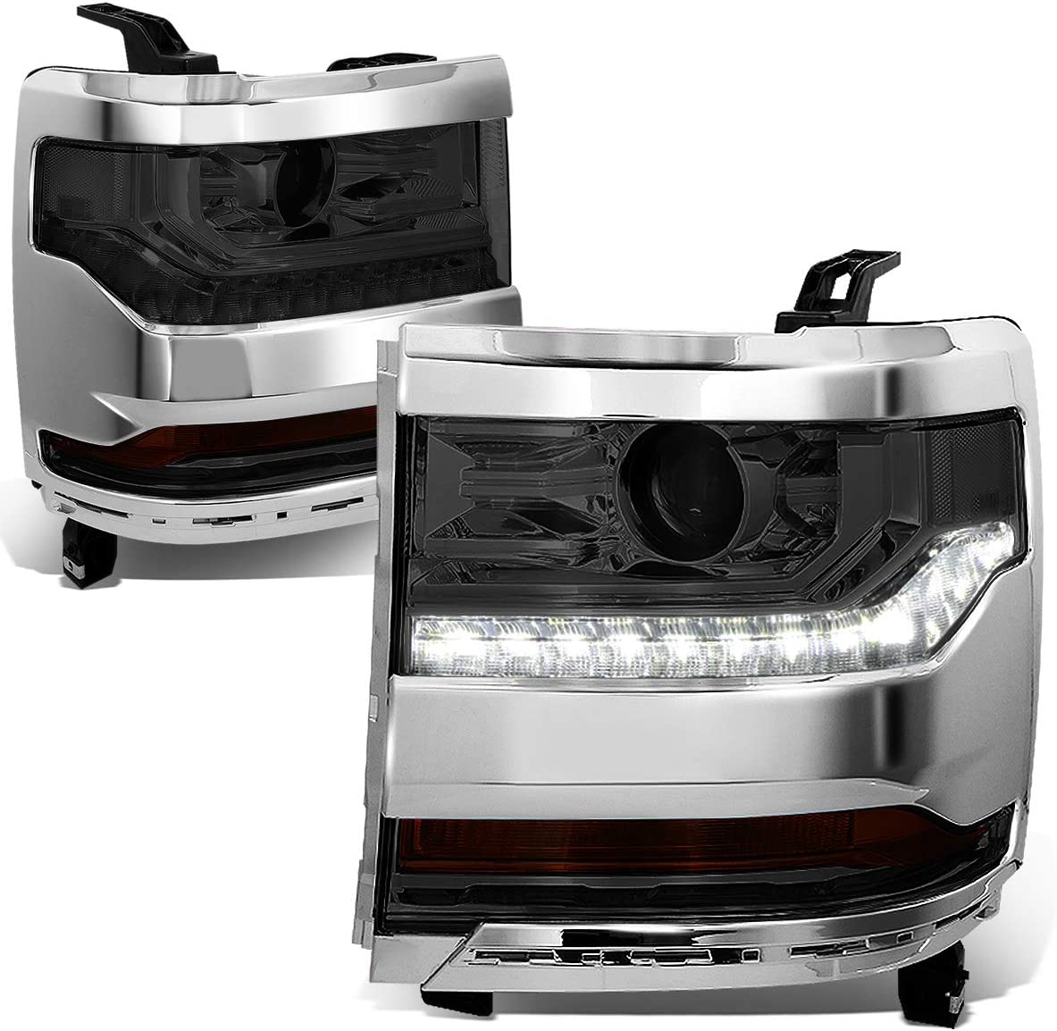 DNA Motoring HL-OH-034-CH-AM Headlight Assembly (Driver and Passenger Side) - JSI Racing 