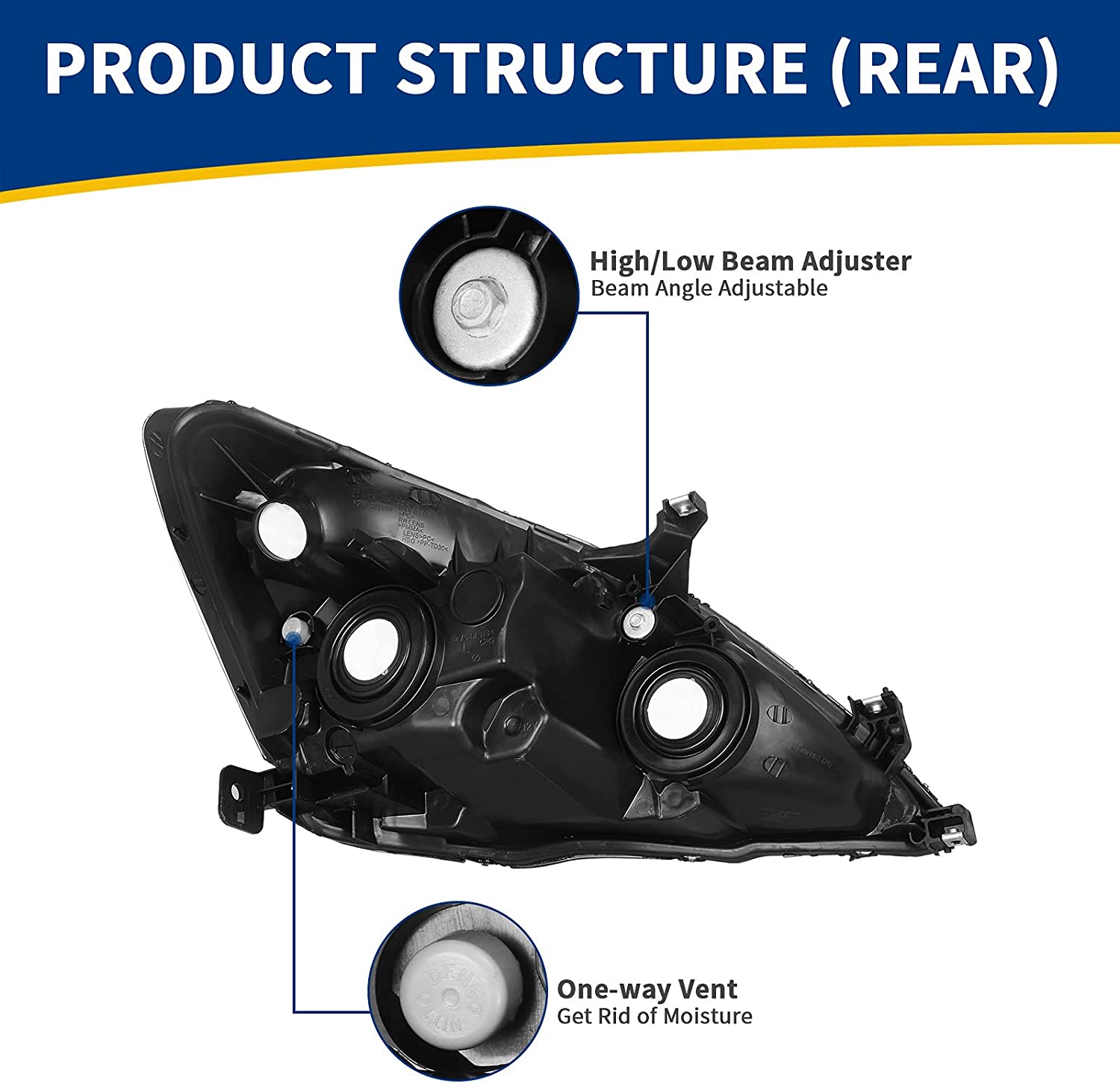 NTXGlow Factory Headlight (03-07 Honda Accord) - JSI Racing 