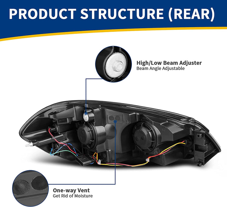 Autosaver88 Headlight Assembly Compatible With 20062013 Chevy Impala 06 07 Monte Carlo Replacement Headlamp Driving Light Chrome Housing Amber Reflector Clear Lens 25958359 25958360 A Oe - JSI Racing 
