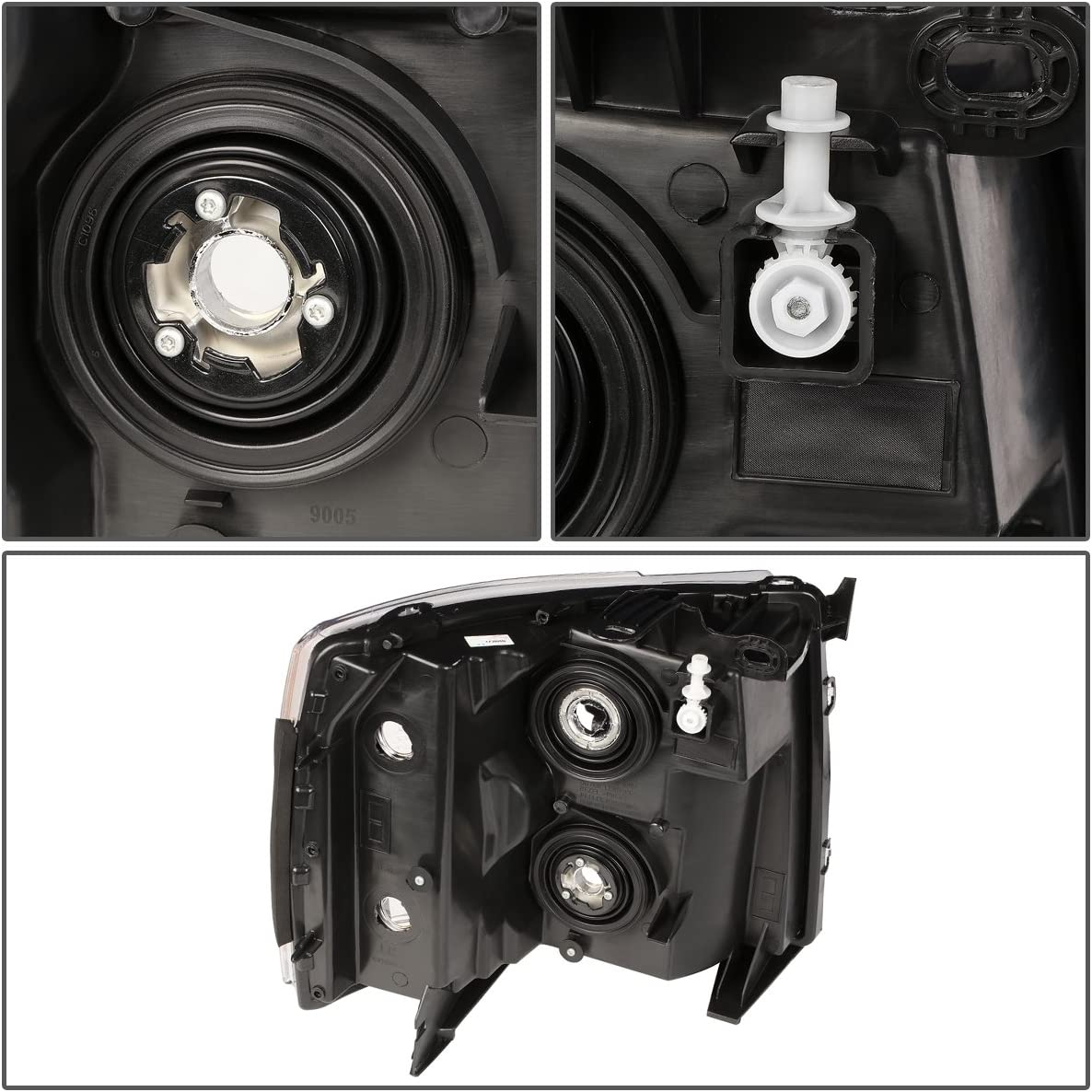 Dna Motoring Hlohcsil07smcl1 Smoke Lens Headlights Compatible With 0713 Silverado 1500 - JSI Racing 
