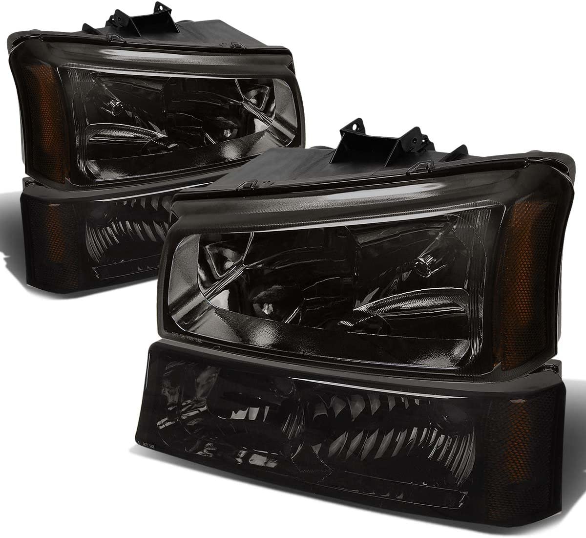 DNA Motoring, HL-OH-CS03-4P-SM-AM, Driver and Passenger Side Headlight Assembly. - JSI Racing 