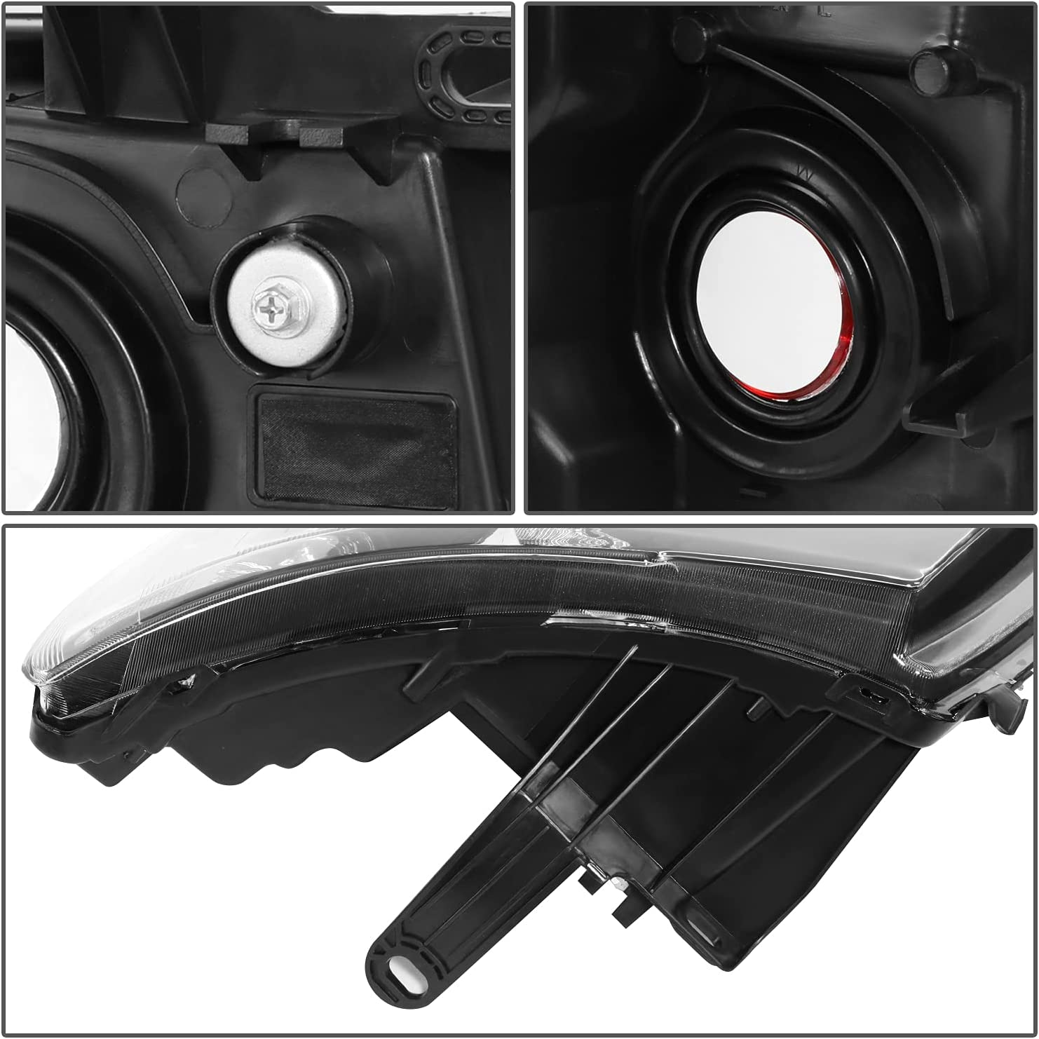 DNA Motoring HL-OH-CSIL07-BK-CL1 Black Headlights Pair Compatible with 07-13 Silverado 1500 2500 3500 HL-OH-CSIL07-BK-CL1 - JSI Racing 