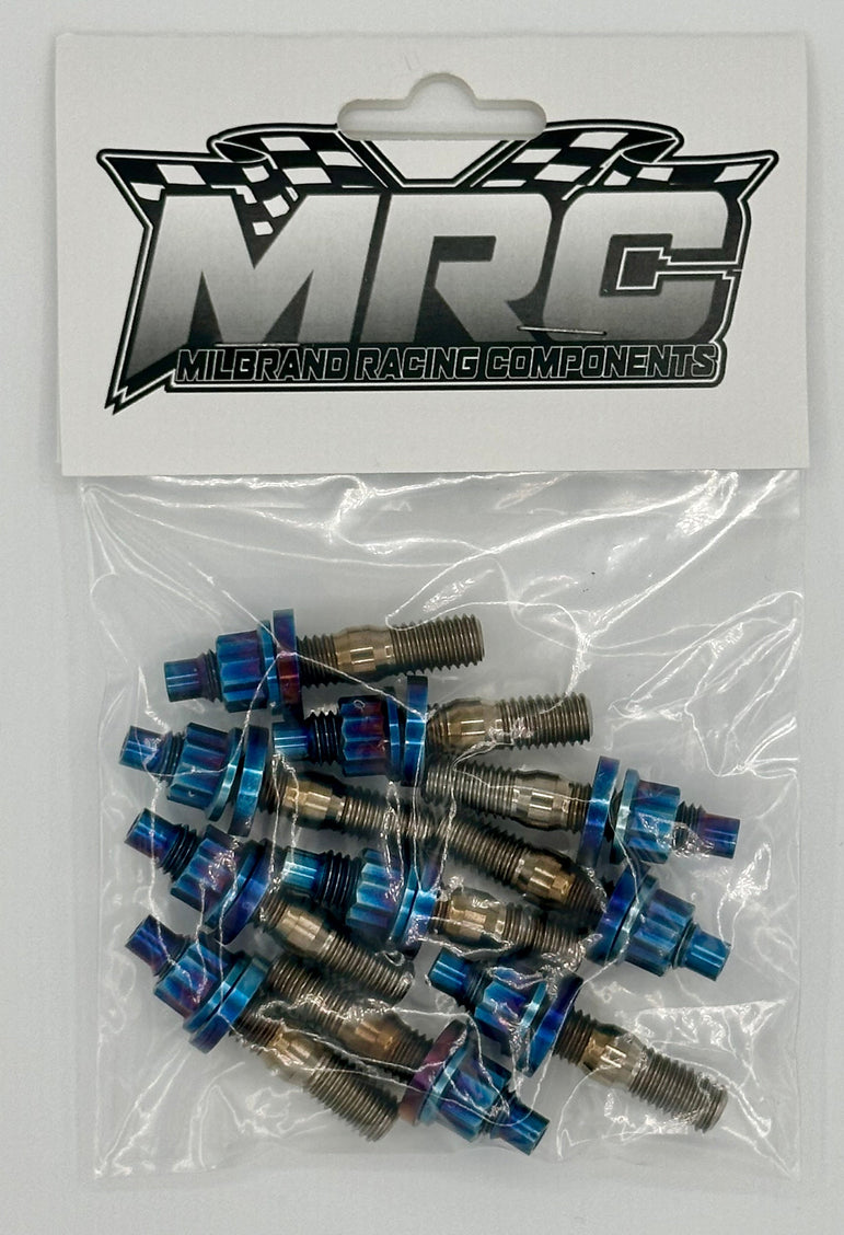 MRC Racing Components Honda B,D,F,H,J Series/Chevy Ecotec 45mm Burnt Blue Titanium Exhaust/Intake Stud Kit MRC Racing Components