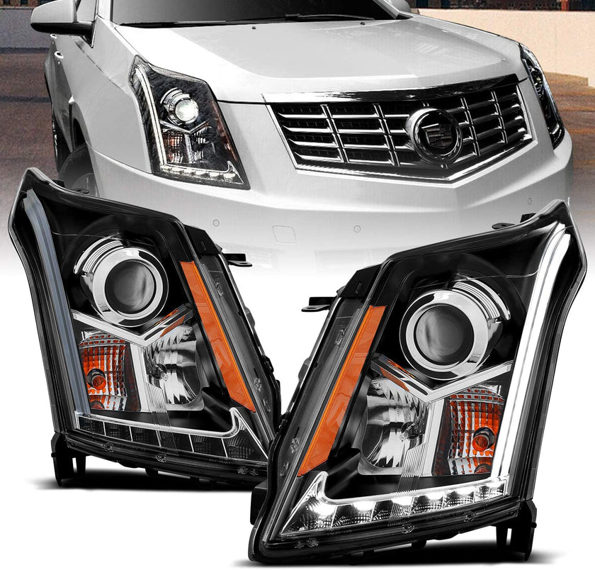 Amerilite Chrome Projector Replacement Headlights LED Boards For 20102016 Cadillac Srx Version Only Passenger And Driver Side - JSI Racing 