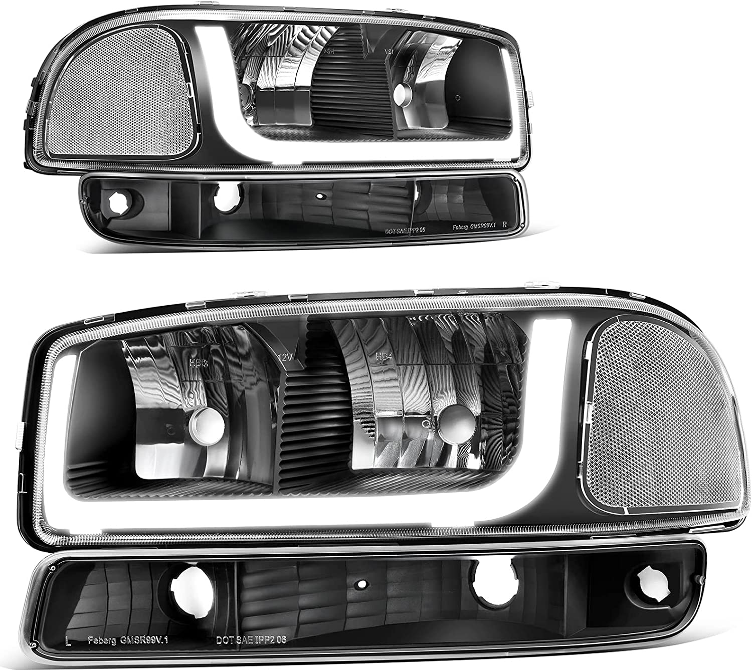 AmeriLite 2013-2015 Altima 4Dr Sedan Replacement Headlights Pair Halogen Type - Driver and Passenger Side - JSI Racing 
