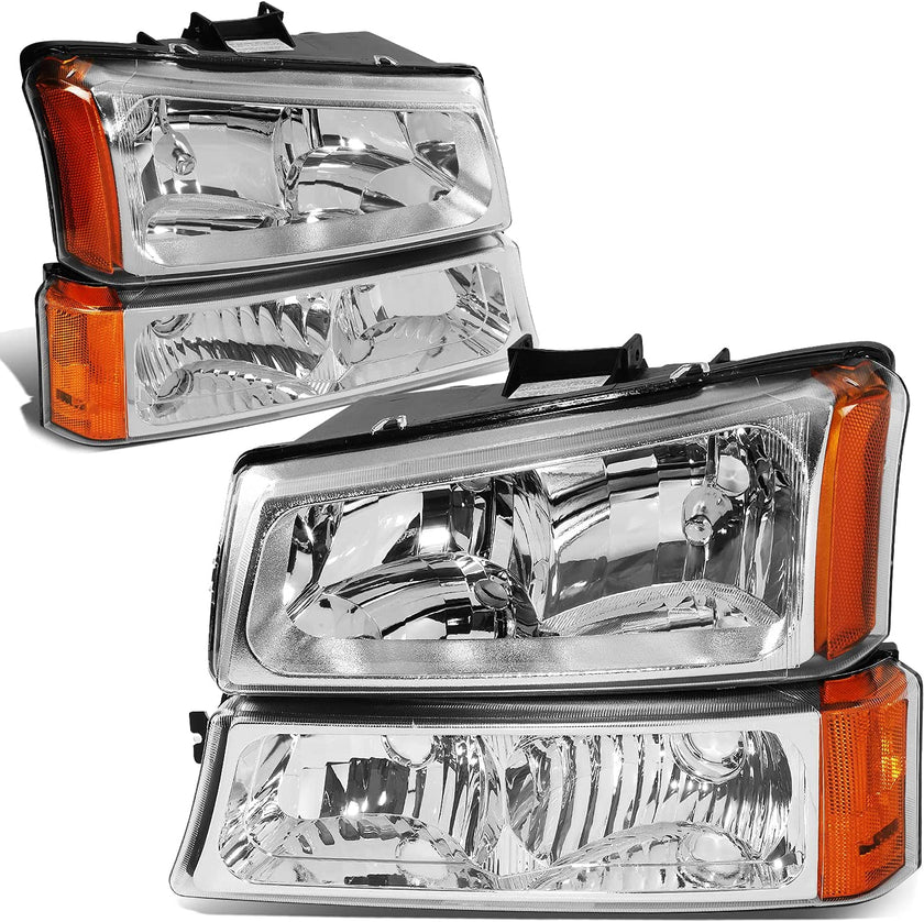 Dna Motoring Hlohcs034pcham Headlight Assembly Driver And Passenger Side - JSI Racing 