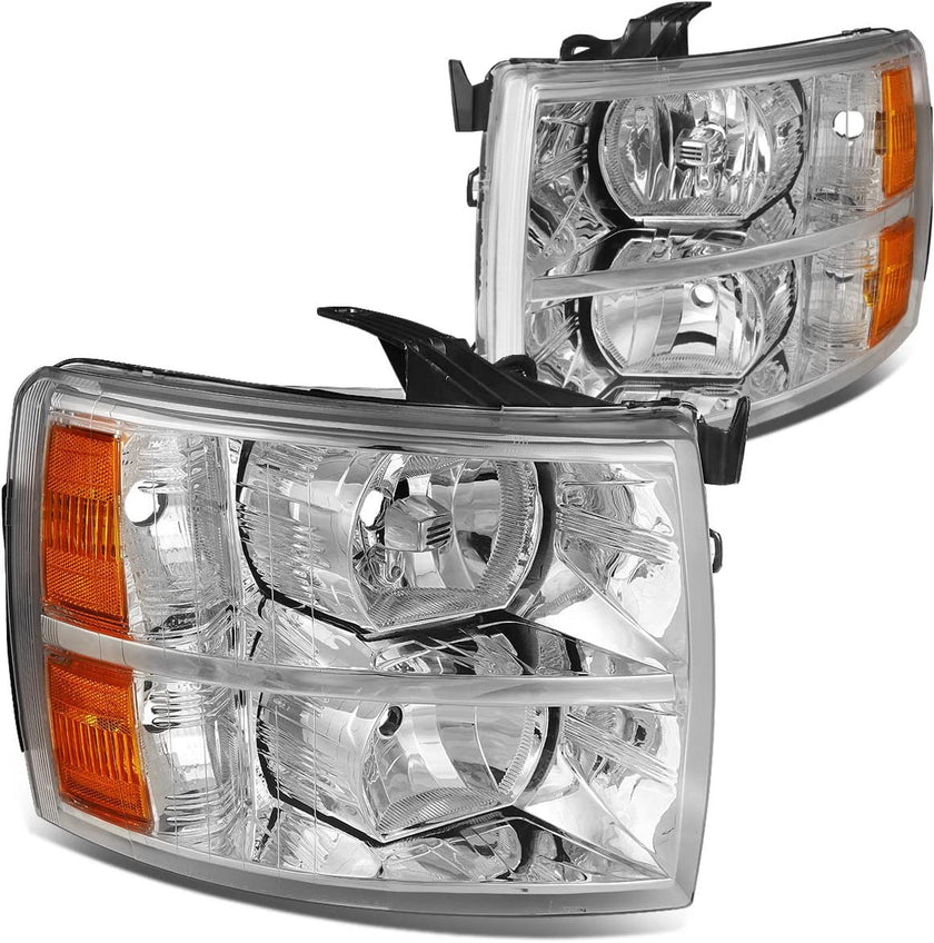 DNA Motoring HL-OH-034-CH-AM Headlight Assembly (Driver and Passenger Side) - JSI Racing 