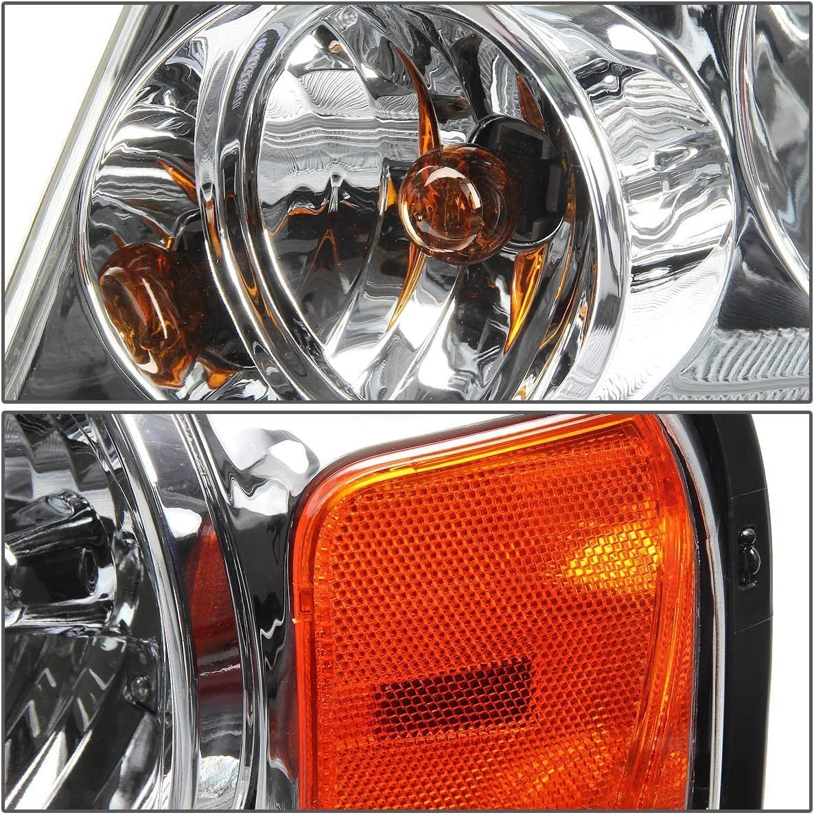 Dna Motoring Hlohf1504cham Headlight Assembly Driver And Passenger Side - JSI Racing 