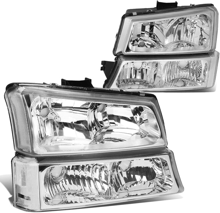 Dna Motoring Hlohcs034pcham Headlight Assembly Driver And Passenger Side - JSI Racing 
