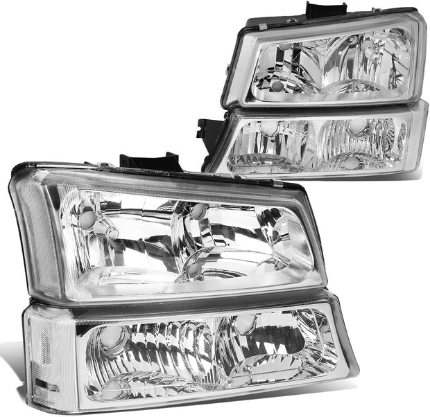 Dna Motoring Hlohcs034pcham Headlight Assembly Driver And Passenger Side - JSI Racing 