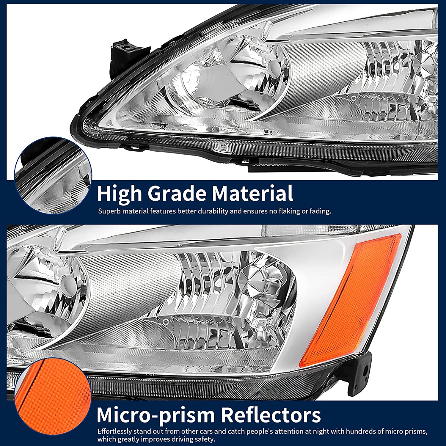 NTXGlow Factory Headlight (03-07 Honda Accord) - JSI Racing 