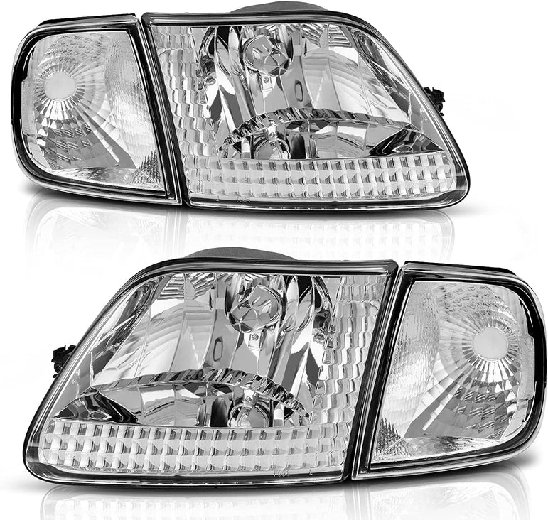 Headlight Assembly, Headlight Replacement, Fits 97-03 Ford F-150/97-02 Ford Expedition Pickup - JSI Racing 