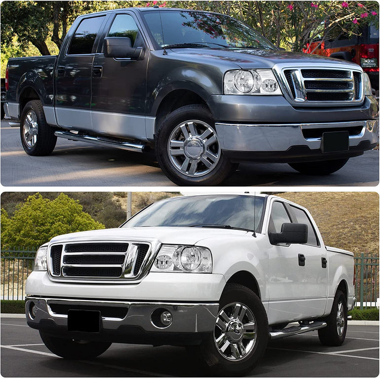 2004-2008 Ford F150 Headlights Chrome Housing Reflector - JSI Racing 