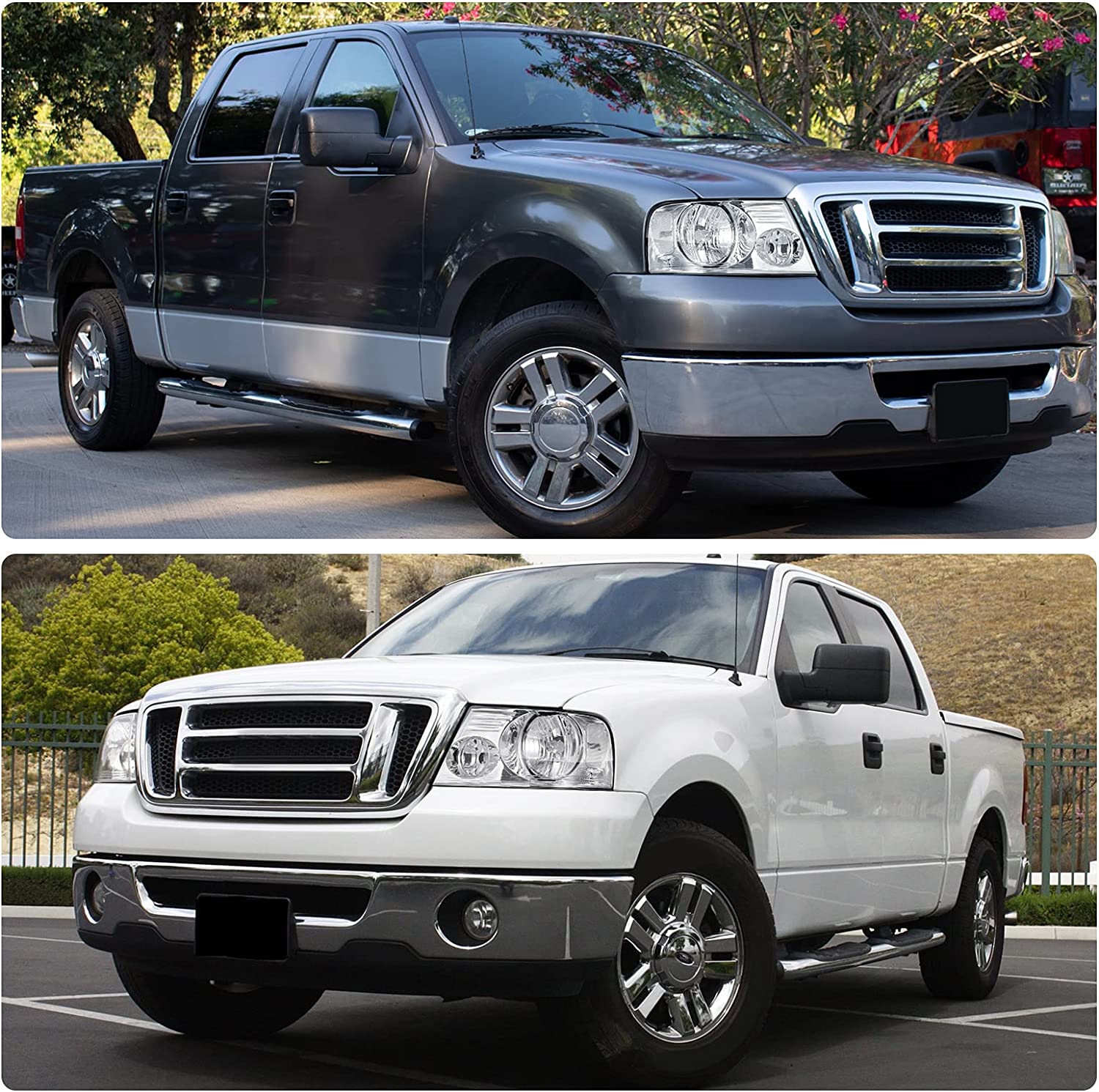2004-2008 Ford F150 Headlights Chrome Housing Reflector - JSI Racing 