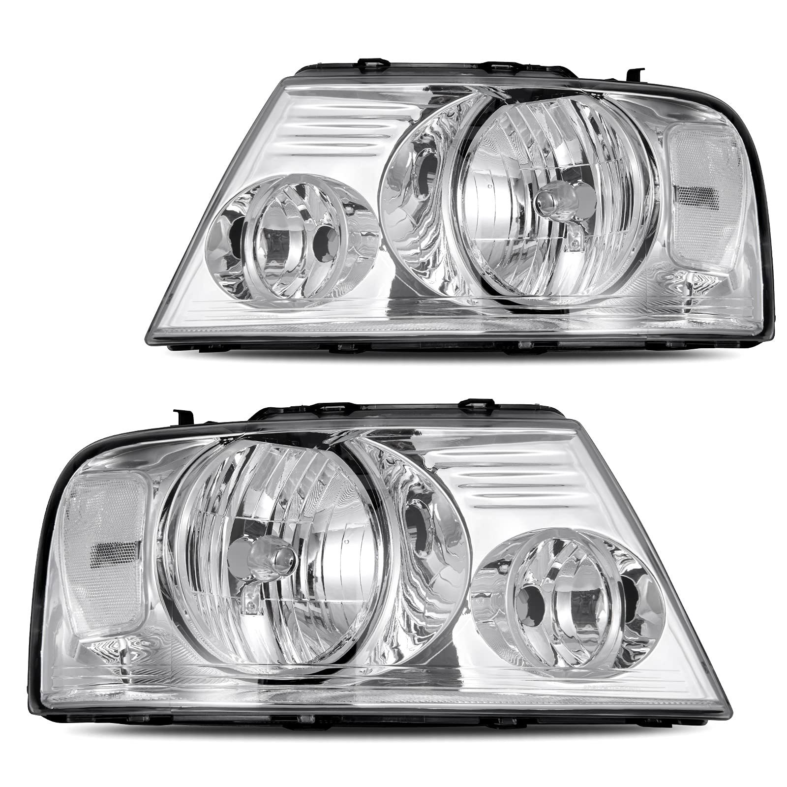 2004-2008 Ford F150 Headlights Chrome Housing Reflector - JSI Racing 