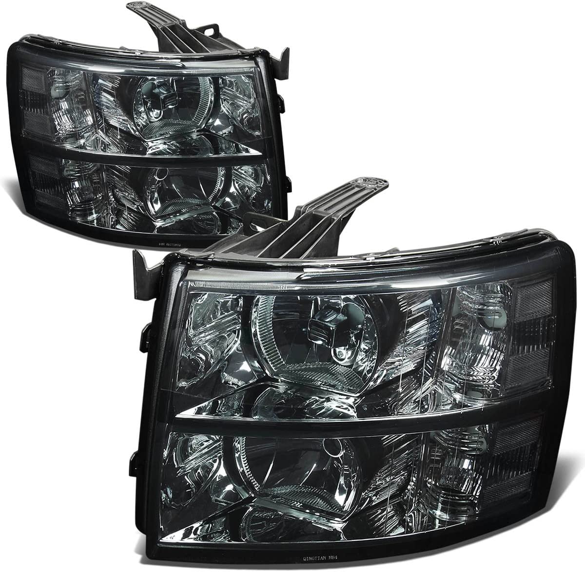 Dna Motoring Hlohcsil07smcl1 Smoke Lens Headlights Compatible With 0713 Silverado 1500 - JSI Racing 