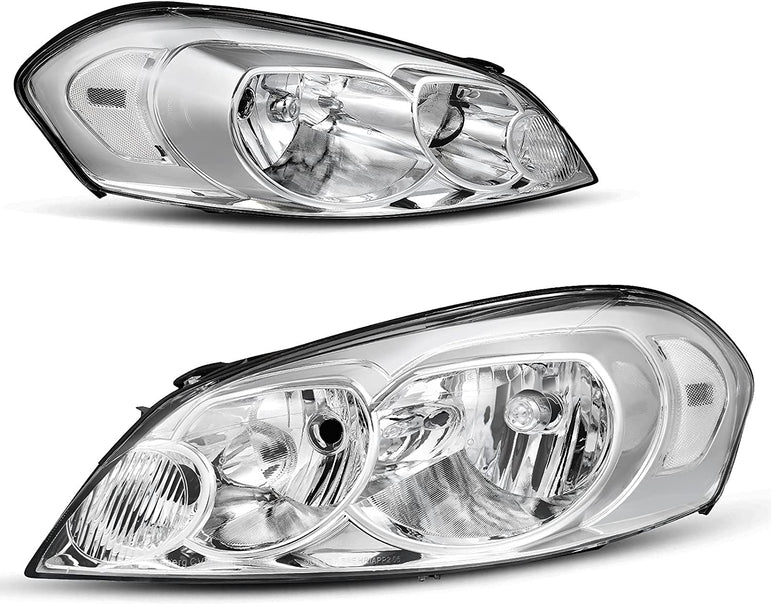 Autosaver88 Headlights Assembly Pair Compatible With 0613 Chevrolet Impala 1416 Chevy Limited 06 07 Monte Carlo Headlamp Replacement Chrome Housing Reflector A Clear Lens Oe - JSI Racing 