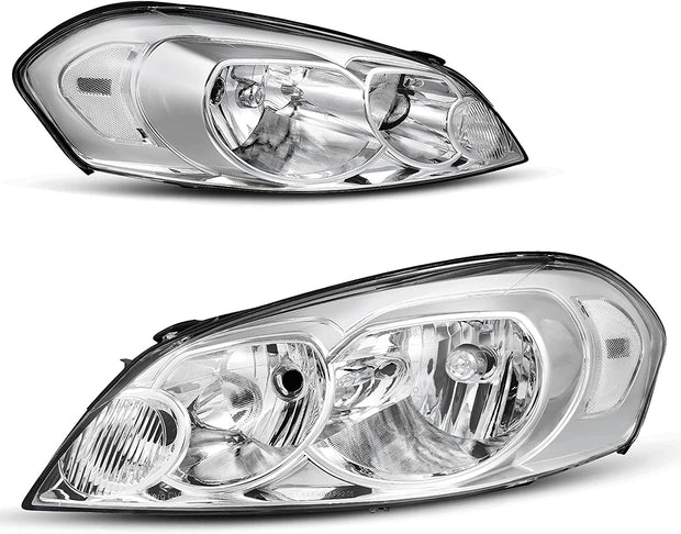 Autosaver88 Headlights Assembly Pair Compatible With 0613 Chevrolet Impala 1416 Chevy Limited 06 07 Monte Carlo Headlamp Replacement Chrome Housing Reflector A Clear Lens Oe - JSI Racing 