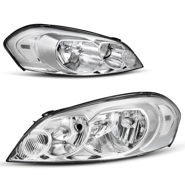 Autosaver88 Headlights Assembly Pair Compatible With 0613 Chevrolet Impala 1416 Chevy Limited 06 07 Monte Carlo Headlamp Replacement Chrome Housing Reflector A Clear Lens Oe - JSI Racing 