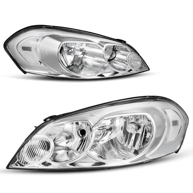 Autosaver88 Headlights Assembly Pair Compatible With 0613 Chevrolet Impala 1416 Chevy Limited 06 07 Monte Carlo Headlamp Replacement Chrome Housing Reflector A Clear Lens Oe - JSI Racing 