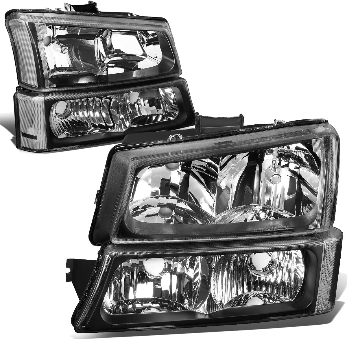 DNA Motoring, HL-OH-CS03-4P-SM-AM, Driver and Passenger Side Headlight Assembly. - JSI Racing 