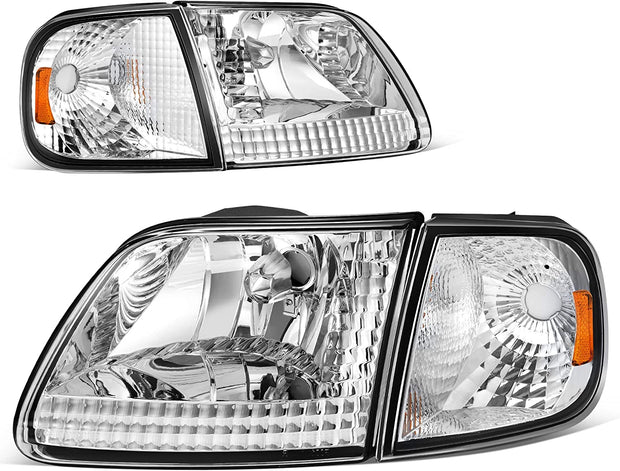 Headlight Assembly Replacement Fits 9703 Ford F1509702 Expedition Pickup - JSI Racing 