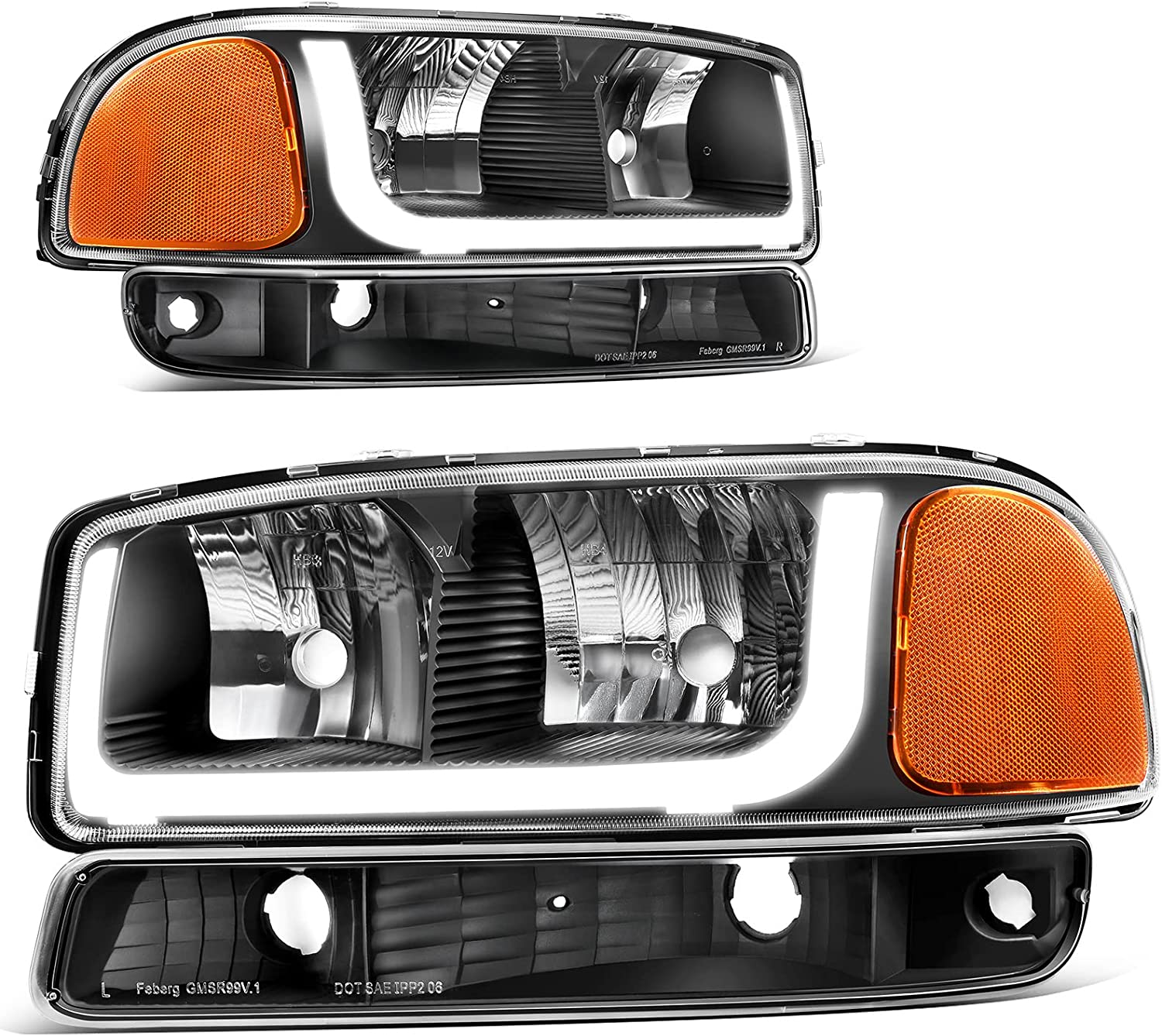 AmeriLite 2013-2015 Altima 4Dr Sedan Replacement Headlights Pair Halogen Type - Driver and Passenger Side - JSI Racing 