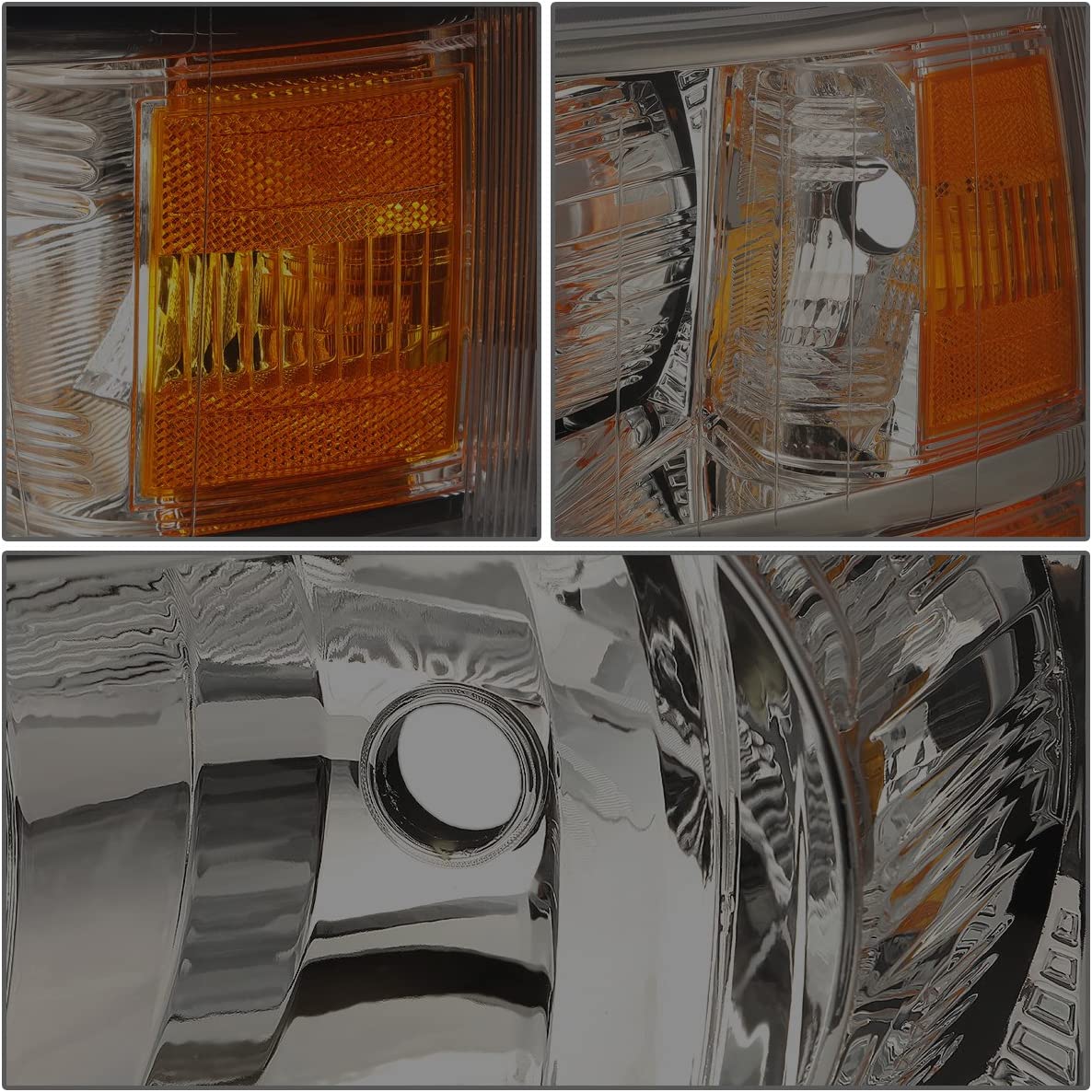 Dna Motoring Hlohcsil07smam Smoke Lens Amber Headlights Compatible With 0713 Silverado 1500 - JSI Racing 