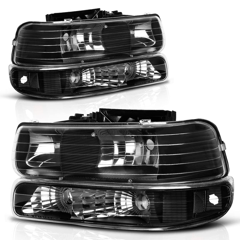 NTXGLOW Headlight Assembly (1999–2002 Chevrolet Silverado & 2000–2006 Tahoe / Suburban) - JSI Racing 
