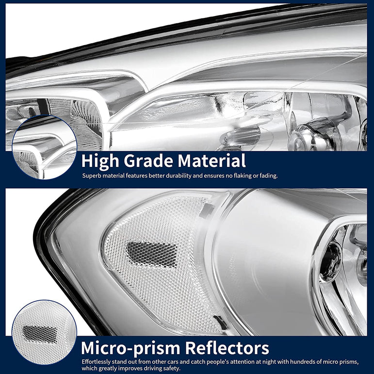 Autosaver88 Headlights Assembly Pair Compatible With 0613 Chevrolet Impala 1416 Chevy Limited 06 07 Monte Carlo Headlamp Replacement Chrome Housing Reflector A Clear Lens Oe - JSI Racing 