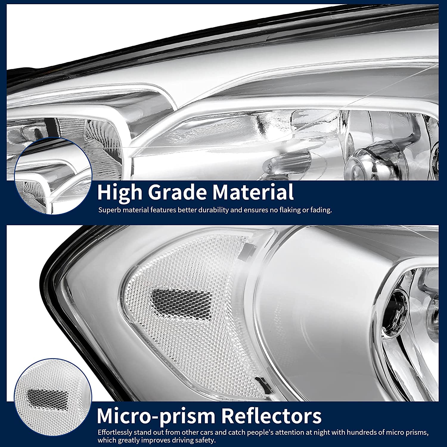 Autosaver88 Headlights Assembly Pair Compatible With 0613 Chevrolet Impala 1416 Chevy Limited 06 07 Monte Carlo Headlamp Replacement Chrome Housing Reflector A Clear Lens Oe - JSI Racing 