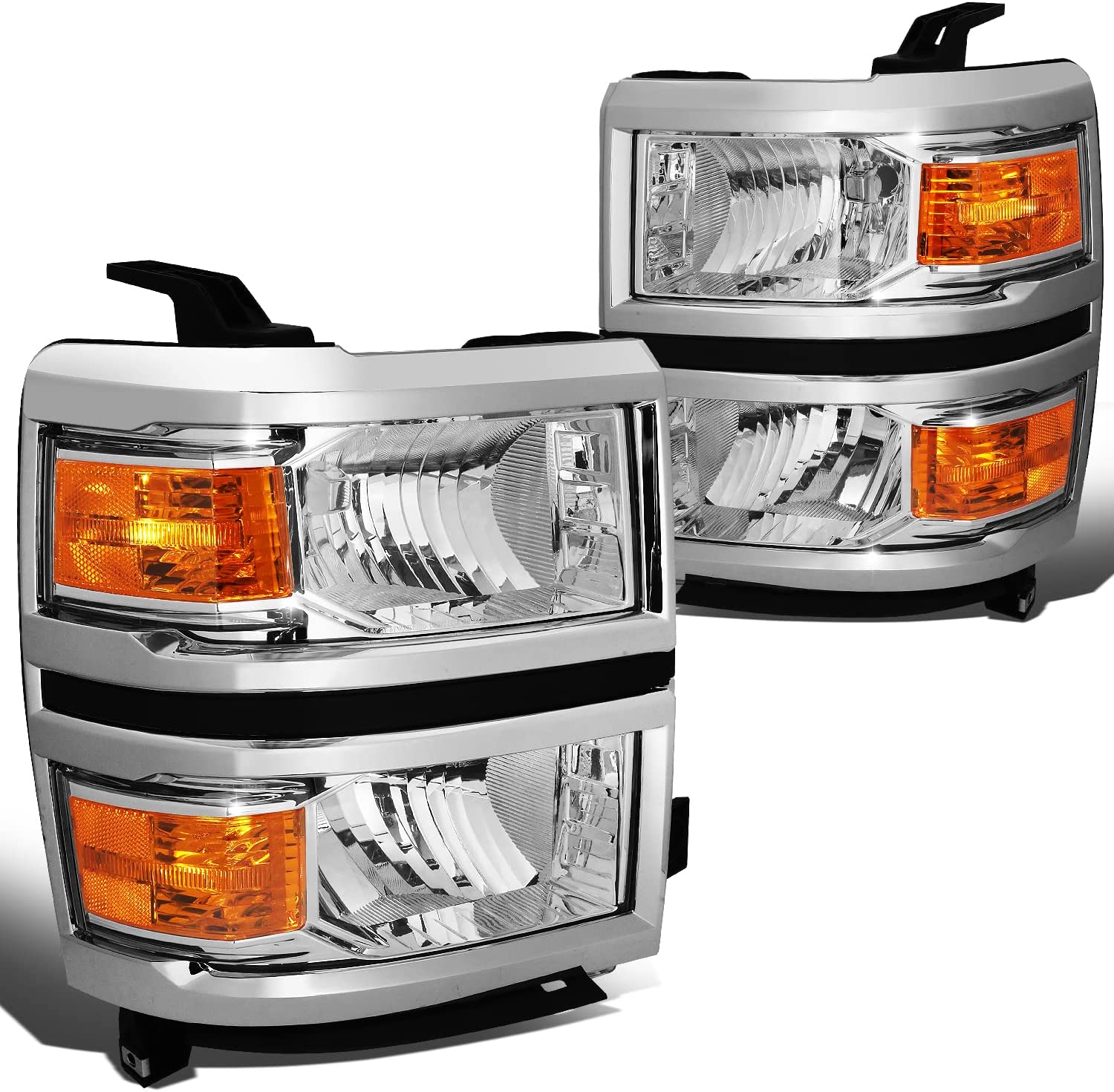DNA Motoring HL-OH-034-CH-AM Headlight Assembly (Driver and Passenger Side) - JSI Racing 