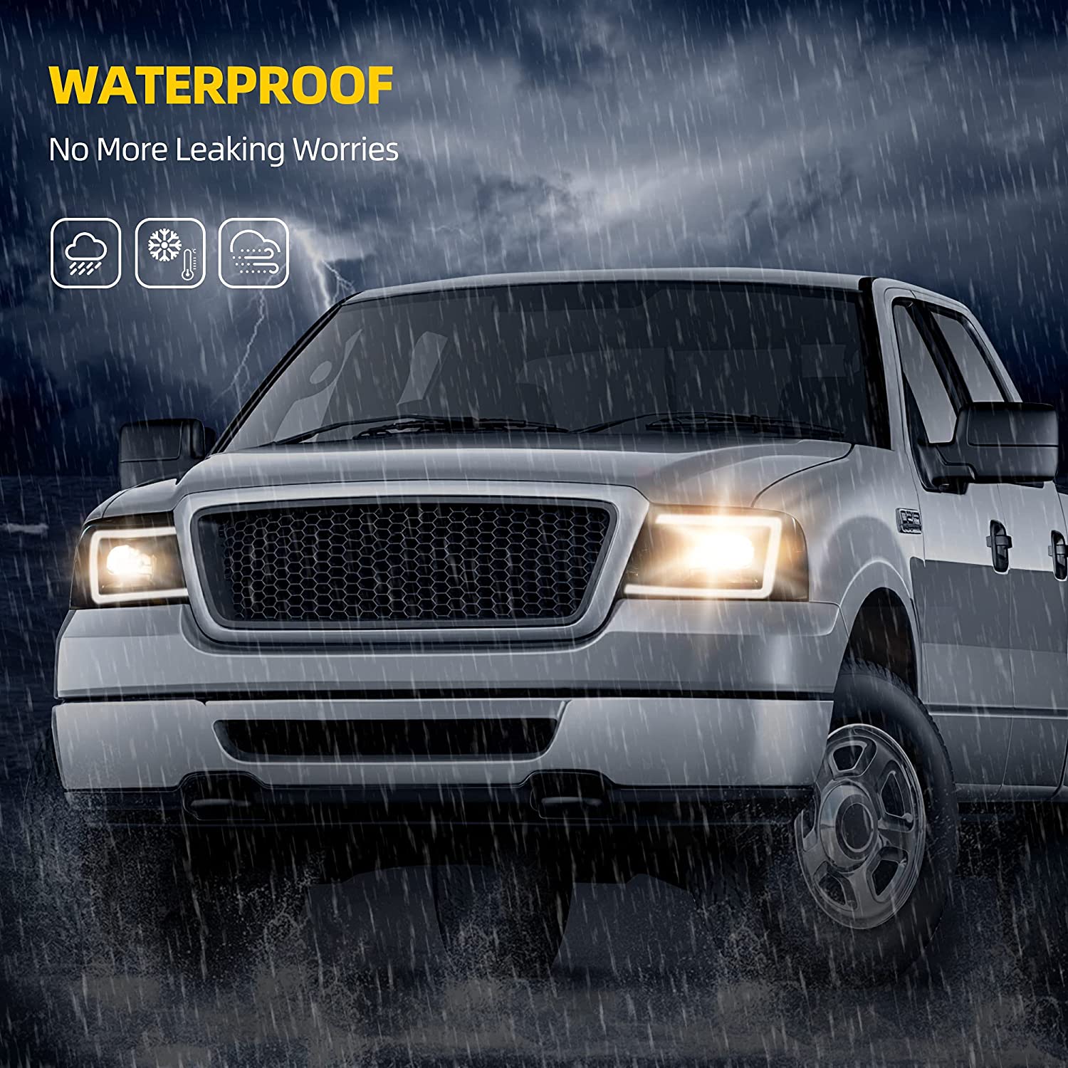 NTXGLOW LED headlights (2004-2008 Ford F150) - JSI Racing 
