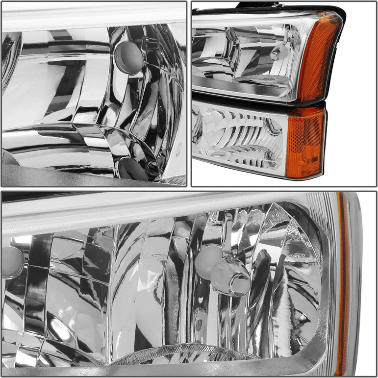 Dna Motoring Hlohcs034pcham Headlight Assembly Driver And Passenger Side - JSI Racing 