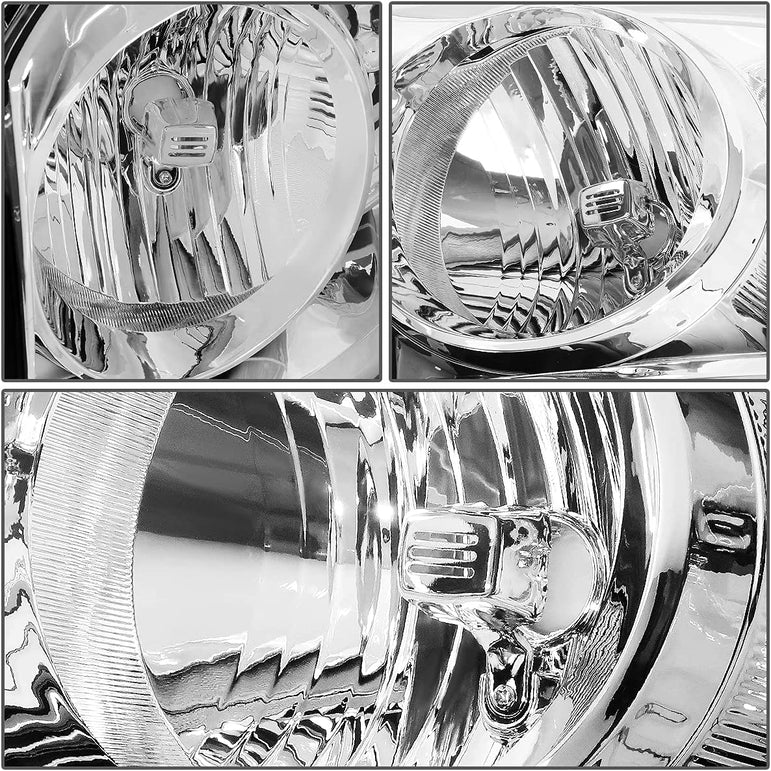Auto Dynasty Factory Style Headlights Compatible With 0609 Dodge Ram 1500 2500 3500 Driver And Passenger Side Clear Lens Chrome Housing - JSI Racing 