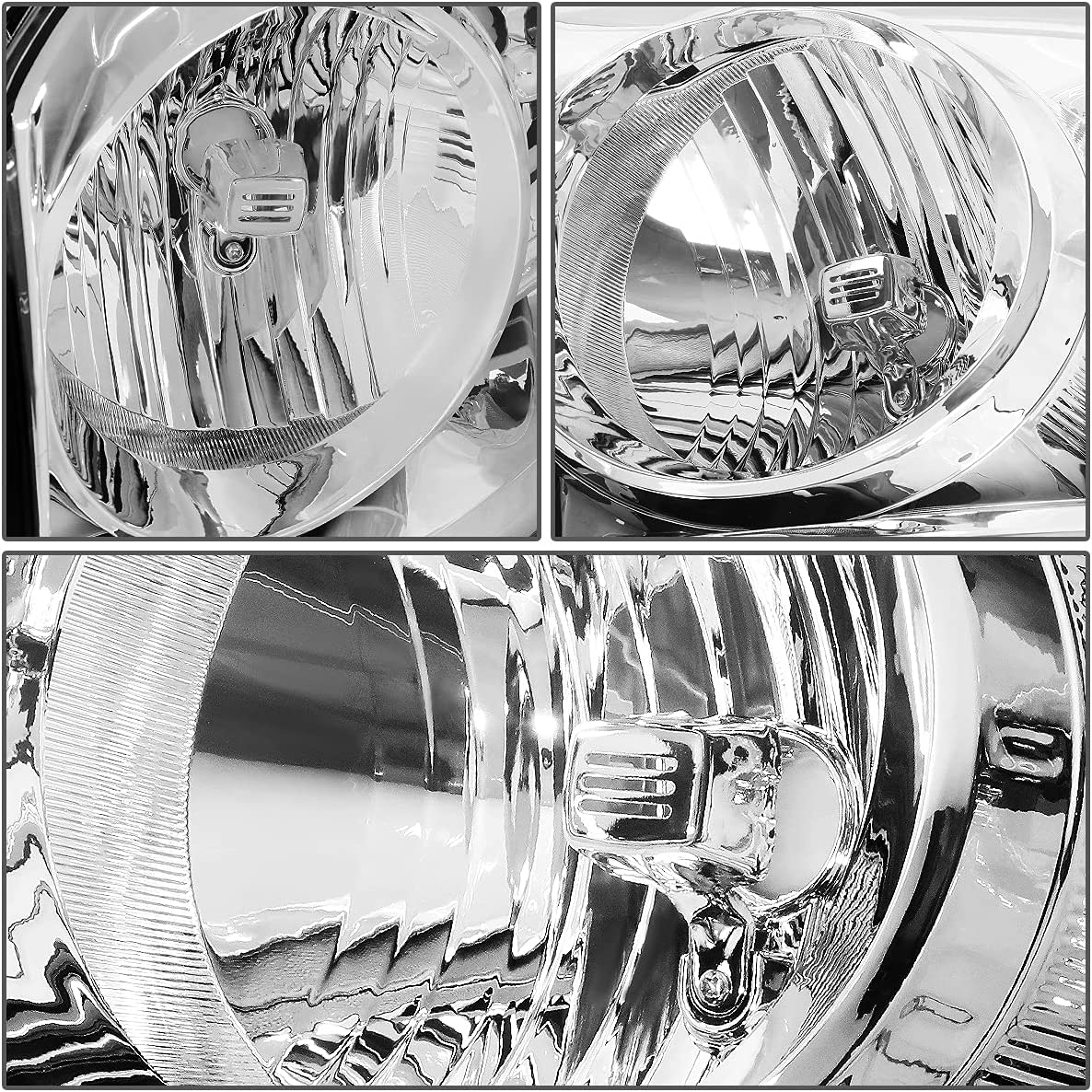 Auto Dynasty Factory Style Headlights Compatible With 0609 Dodge Ram 1500 2500 3500 Driver And Passenger Side Clear Lens Chrome Housing - JSI Racing 