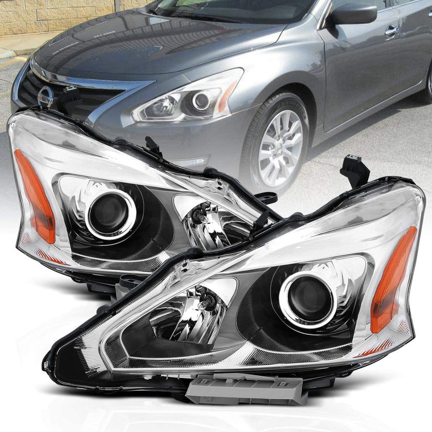 Amerilite 20132015 Altima 4dr Sedan Replacement Headlights Pair Halogen Type Driver And Passenger Side - JSI Racing 