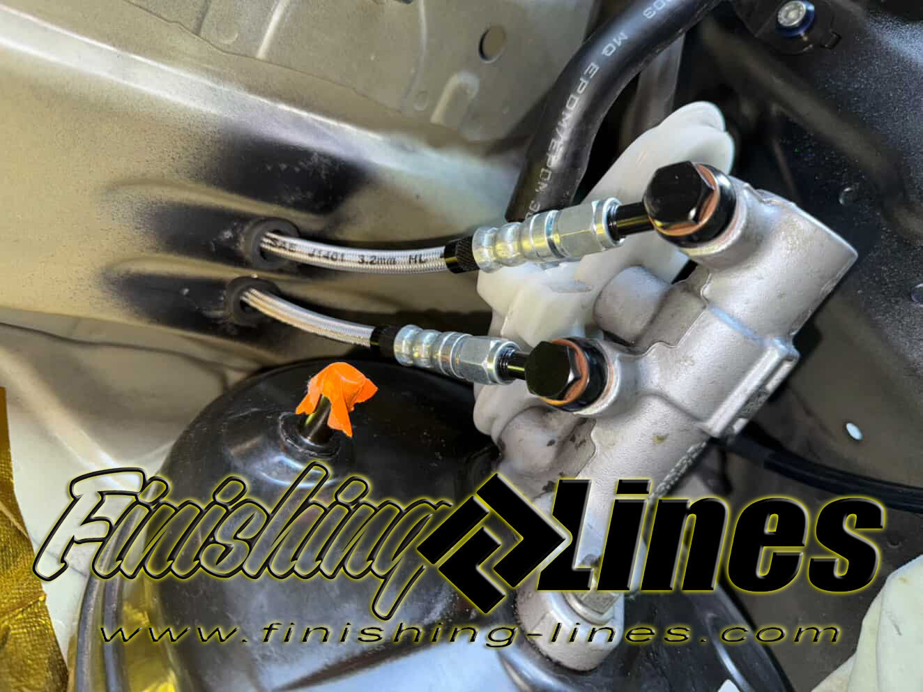 Finishing Lines 8th/9th Gen Civic Turbo Brake Line Relocation Kit - JSI Racing 