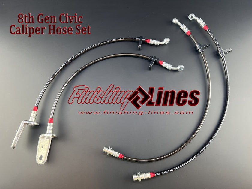Finishing Lines 8th Gen Civic Caliper Hose Set - JSI Racing 