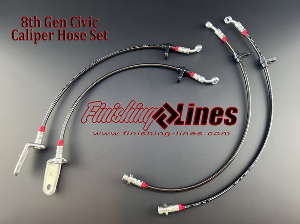 Finishing Lines 8th Gen Civic Caliper Hose Set - JSI Racing 