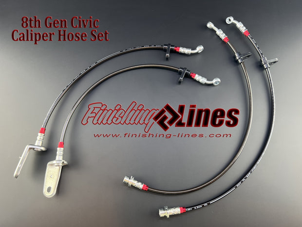 Finishing Lines 8th Gen Civic Caliper Hose Set - JSI Racing 