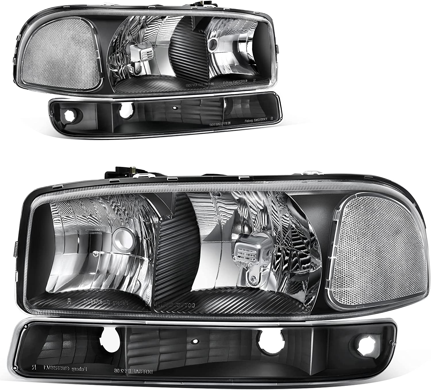 AmeriLite 2013-2015 Altima 4Dr Sedan Replacement Headlights Pair Halogen Type - Driver and Passenger Side - JSI Racing 