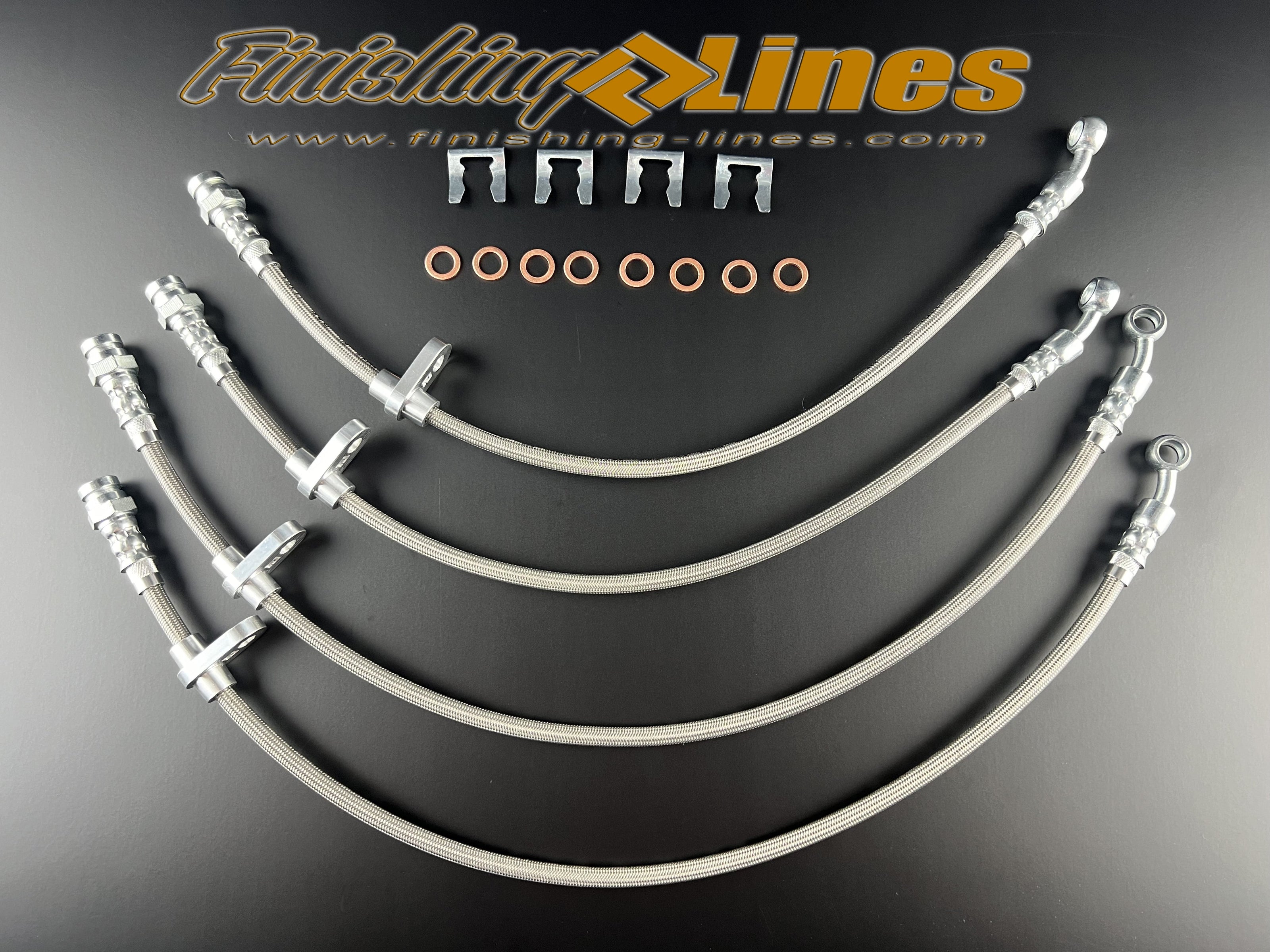 Finishing Lines 09–13 Acura TL Caliper Hose Set - JSI Racing 