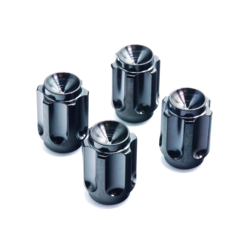 Dress Up Bolts Gear Titanium Valve Stem Caps - Set of 4 - JSI Racing 
