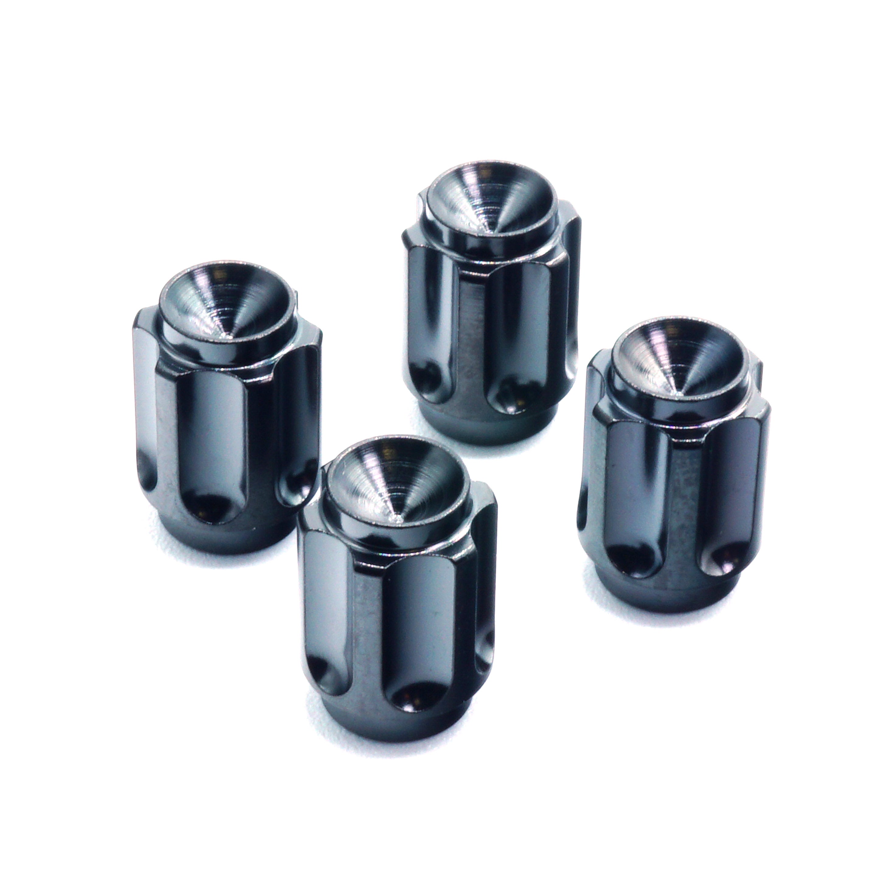 Dress Up Bolts Gear Titanium Valve Stem Caps - Set of 4 - JSI Racing 